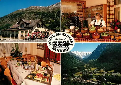 AK / Ansichtskarte Pontresina Hotel Restaurant Bahnhof Landschaftspanorama Alpen Pontresina