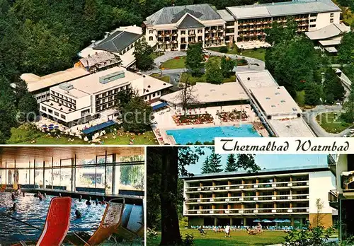 AK / Ansichtskarte Warmbad_Villach Thermalbad Hallenbad Kurhotel Josefinenhof Fliegeraufnahme Warmbad_Villach