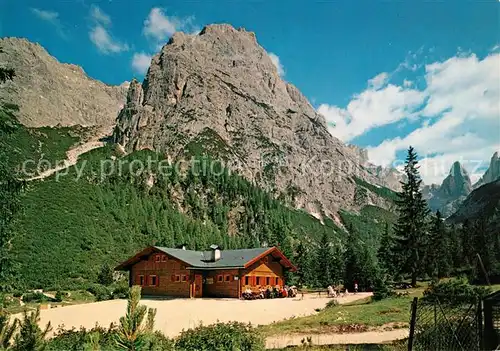 AK / Ansichtskarte Fischleinboden Talschlusshuette Dolomiten Rifugio Fondo Valle Fiscalina Dolomiti Fischleinboden