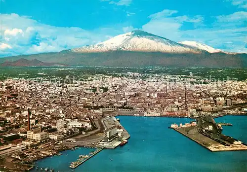 AK / Ansichtskarte Catania Blick zum aetna Fliegeraufnahme Catania