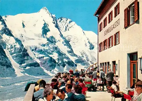 AK / Ansichtskarte Heiligenblut_Kaernten Schnellgaststaette Franz Joseph Hoehe Terrasse Grossglockner Hohe Tauern Heiligenblut Kaernten