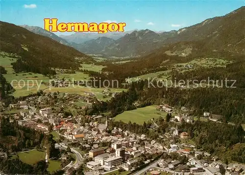 AK / Ansichtskarte Hermagor_Kaernten mit Gitschtal zum Presseggersee Fliegeraufnahme Hermagor Kaernten