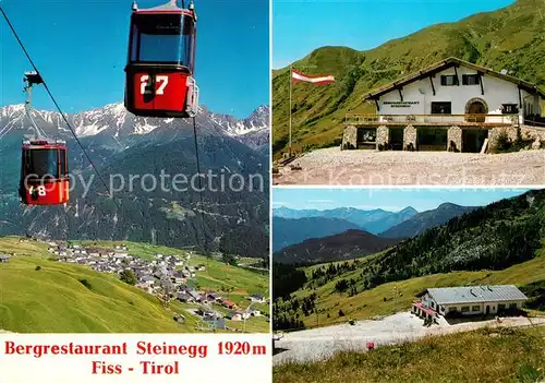 AK / Ansichtskarte Fiss_Tirol Bergrestaurant Steinegg Bergbahn Alpenpanorama Fiss_Tirol