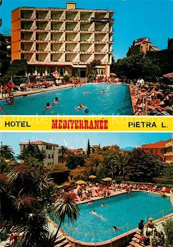 AK / Ansichtskarte Pietra_Ligure Hotel Mediterranee Swimming Pool Pietra Ligure