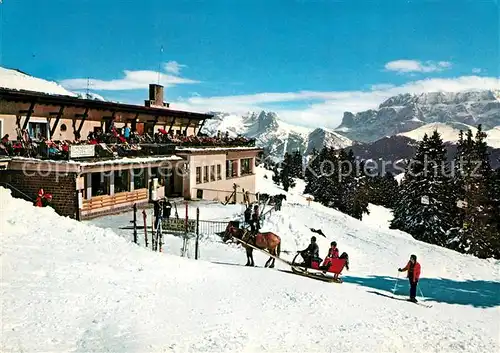 AK / Ansichtskarte Alpe_di_Siusi Seilbahn Bergstation Wintersportplatz Alpe_di_Siusi