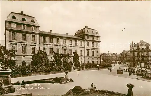 AK / Ansichtskarte Darmstadt Schloss Markt Rathaus Darmstadt