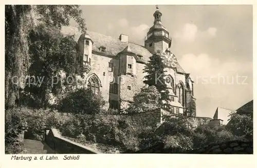 AK / Ansichtskarte Marburg_Lahn Schloss Marburg_Lahn