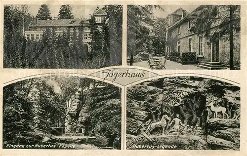 AK / Ansichtskarte Sehlde_Salzgitter Jaegerhaus Hubertuskapelle Hubertus Legende  Sehlde Salzgitter