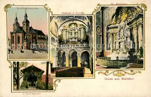 AK / Ansichtskarte Wallduern Wallfahrtskirche Blutaltar Lourdesgrotte Wallduern