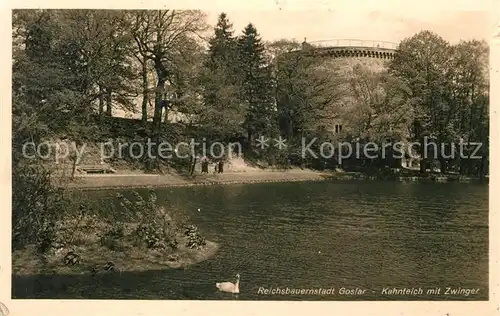 AK / Ansichtskarte Goslar Kahnteich Zwinger Goslar