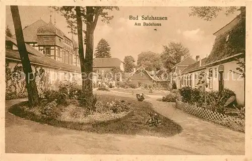 AK / Ansichtskarte Bad_Salzhausen Am Badehaus Bad_Salzhausen