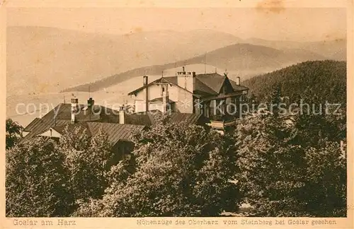 AK / Ansichtskarte Goslar Hoehenzuege Oberharz vom Steinberg  Goslar