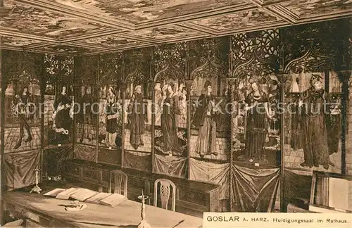 AK / Ansichtskarte Goslar Rathaus Huldigungssaal Goslar
