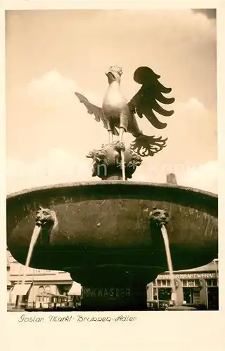 AK / Ansichtskarte Goslar Markt Brunnen Adler Goslar