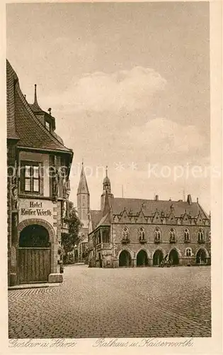 AK / Ansichtskarte Goslar Rathaus Kaiserworth Goslar