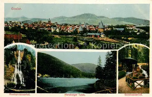 AK / Ansichtskarte Goslar Romkerwasserfall Herzberger Teich Gosewasserfall Goslar