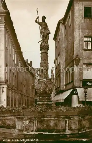 AK / Ansichtskarte Zittau Marktbrunnen Zittau