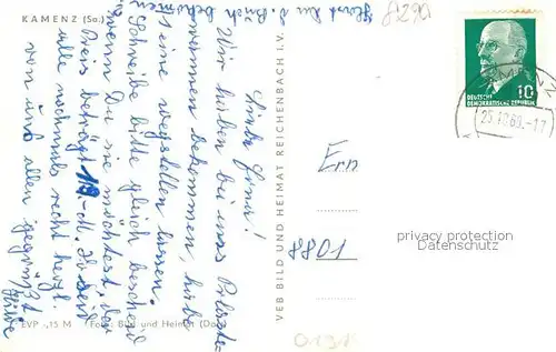 AK / Ansichtskarte Kamenz_Sachsen Panorama Kirche Kamenz Sachsen