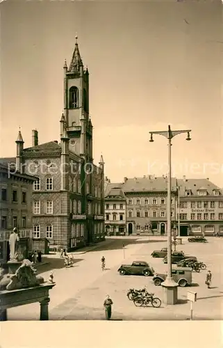 AK / Ansichtskarte Kamenz_Sachsen Rathaus Markt Kamenz Sachsen