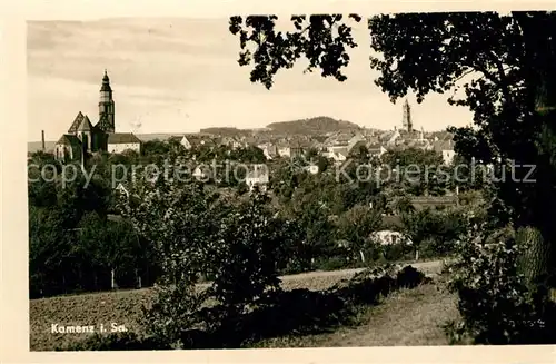 AK / Ansichtskarte Kamenz_Sachsen Panorama Kirche Kamenz Sachsen