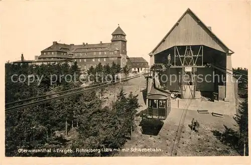 AK / Ansichtskarte Oberwiesenthal_Erzgebirge Schwebebahn Bergstation Fichtelberg Oberwiesenthal Erzgebirge