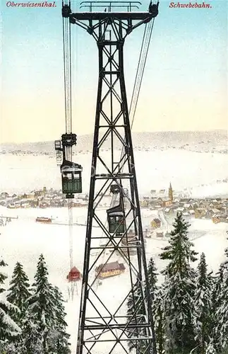 AK / Ansichtskarte Oberwiesenthal_Erzgebirge Schwebebahn Winterlandschaft Oberwiesenthal Erzgebirge