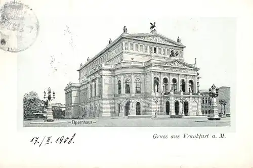 AK / Ansichtskarte Frankfurt_Main Opernhaus Frankfurt Main
