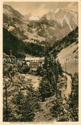 AK / Ansichtskarte Zillertal_Tirol Gasthaus Zillergrund Zillertal_Tirol