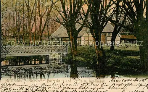 AK / Ansichtskarte Husum_Nordfriesland Heldtsches Altsaechsisches Bauernhaus in Nordhusum Husum_Nordfriesland