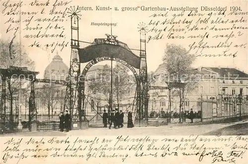 AK / Ansichtskarte Duesseldorf Intern Kunst und Gartenbau Ausstellung 1904 Duesseldorf