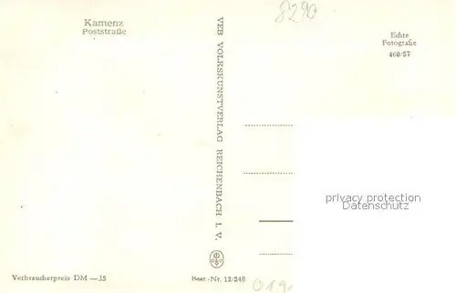 AK / Ansichtskarte Kamenz_Sachsen Poststrasse Kamenz Sachsen