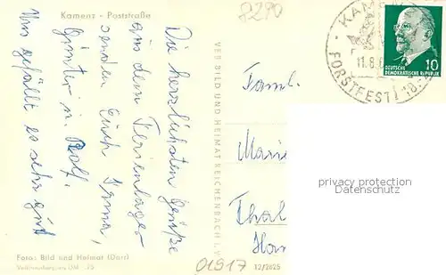 AK / Ansichtskarte Kamenz_Sachsen Poststrasse Kamenz Sachsen