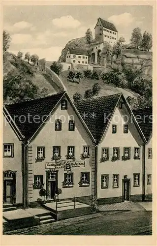 AK / Ansichtskarte Pottenstein_Oberfranken Gasthaus zum Hufeisen Pottenstein_Oberfranken