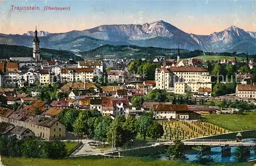 AK / Ansichtskarte Traunstein_Oberbayern Panorama Traunstein_Oberbayern