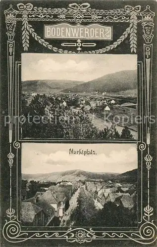 AK / Ansichtskarte Bodenwerder Panorama Marktplatz Bodenwerder