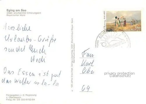 AK / Ansichtskarte Eging_See Fliegeraufnahme Eging_See