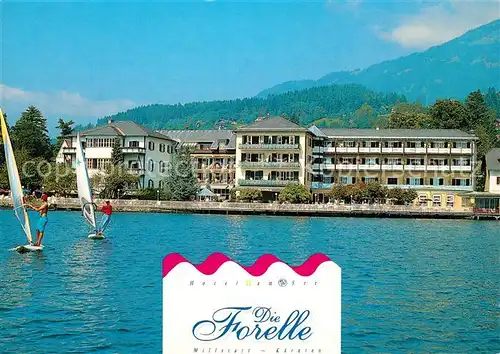 AK / Ansichtskarte Millstatt_Millstaettersee Hotel am See Die Forelle Millstatt_Millstaettersee