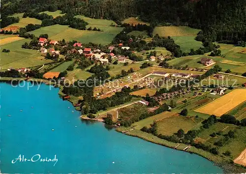 AK / Ansichtskarte Ossiach Fliegeraufnahme Seepartie Ossiachersee Ossiach