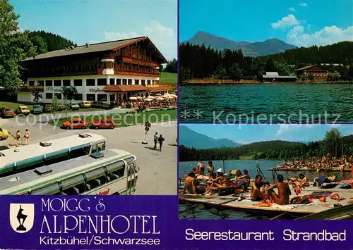 AK / Ansichtskarte Kitzbuehel_Tirol Moiggs Alpenhotel Seerestaurant Badestellen Kitzbuehel Tirol
