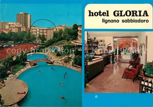 AK / Ansichtskarte Lignano_Sabbiadoro Hotel Gloria Pool Lignano Sabbiadoro