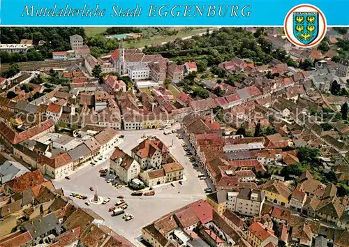 AK / Ansichtskarte Eggenburg_Niederoesterreich Fliegeraufnahme Altstadt Eggenburg