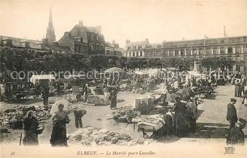AK / Ansichtskarte Elbeuf Marche Place Lecailler  Elbeuf