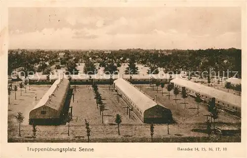 AK / Ansichtskarte Senne_Bad_Lippspringe Truppenuebungsplatz  Baracken 
 Senne_Bad_Lippspringe