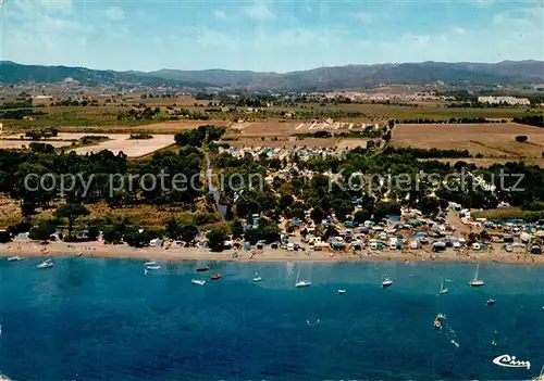 AK / Ansichtskarte La_Londe les Maures Fliegeraufnahme Camping Plage La_Londe les Maures