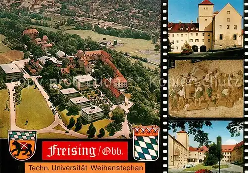 AK / Ansichtskarte Weihenstephan_Freising Technische Universitaet Fliegeraufnahme Wandgemaelde Weihenstephan_Freising