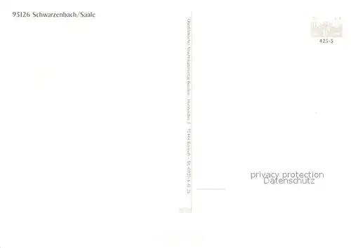 AK / Ansichtskarte Schwarzenbach_Saale Ortsmotiv mit Kirche Restaurant Terrasse Badesee Schwarzenbach_Saale