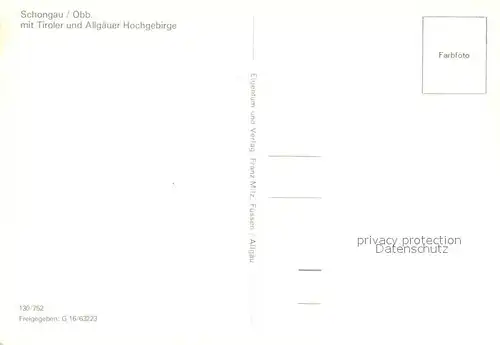 AK / Ansichtskarte Schongau mit Tiroler und Allgaeuer Hochgebirge Fliegeraufnahme Schongau