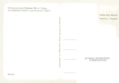 AK / Ansichtskarte Fischen_Allgaeu Wintersportplatz mit Nebelhorn und Rubihorn in der Abendsonne Allgaeuer Alpen Fischen Allgaeu
