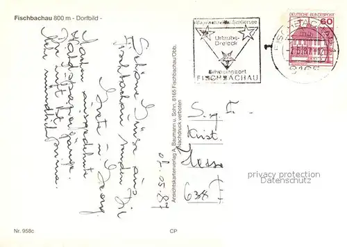 AK / Ansichtskarte Fischbachau Dorfbild mit Kirche Fischbachau