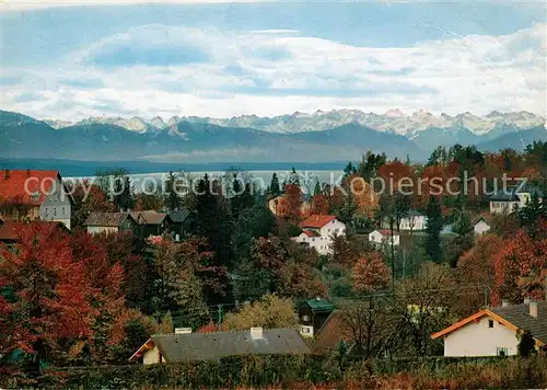 AK / Ansichtskarte Feldafing Blick ueber Starnberger See Karwendelgebirge Feldafing